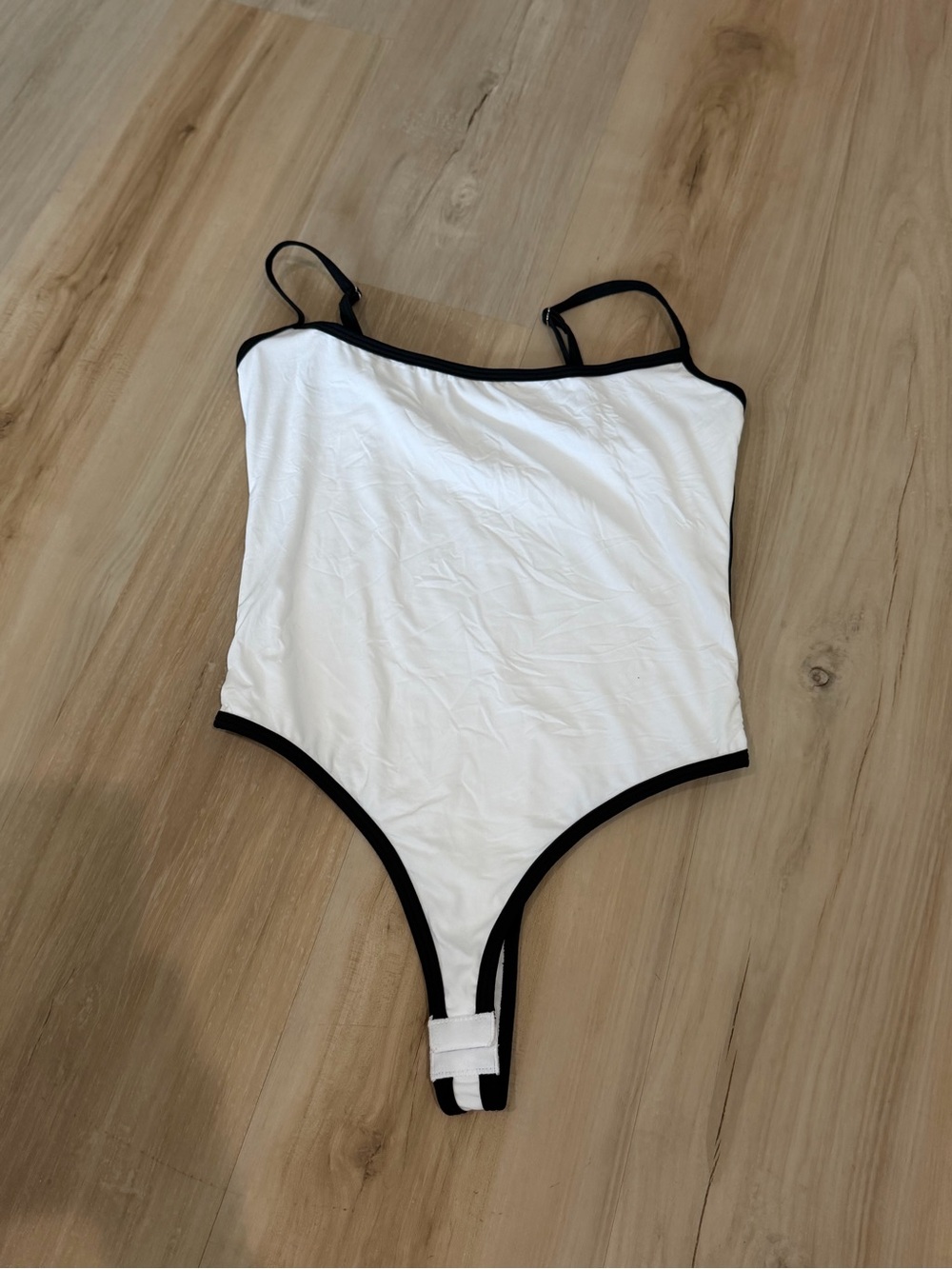 Classic White One-Piece with Black Trim -